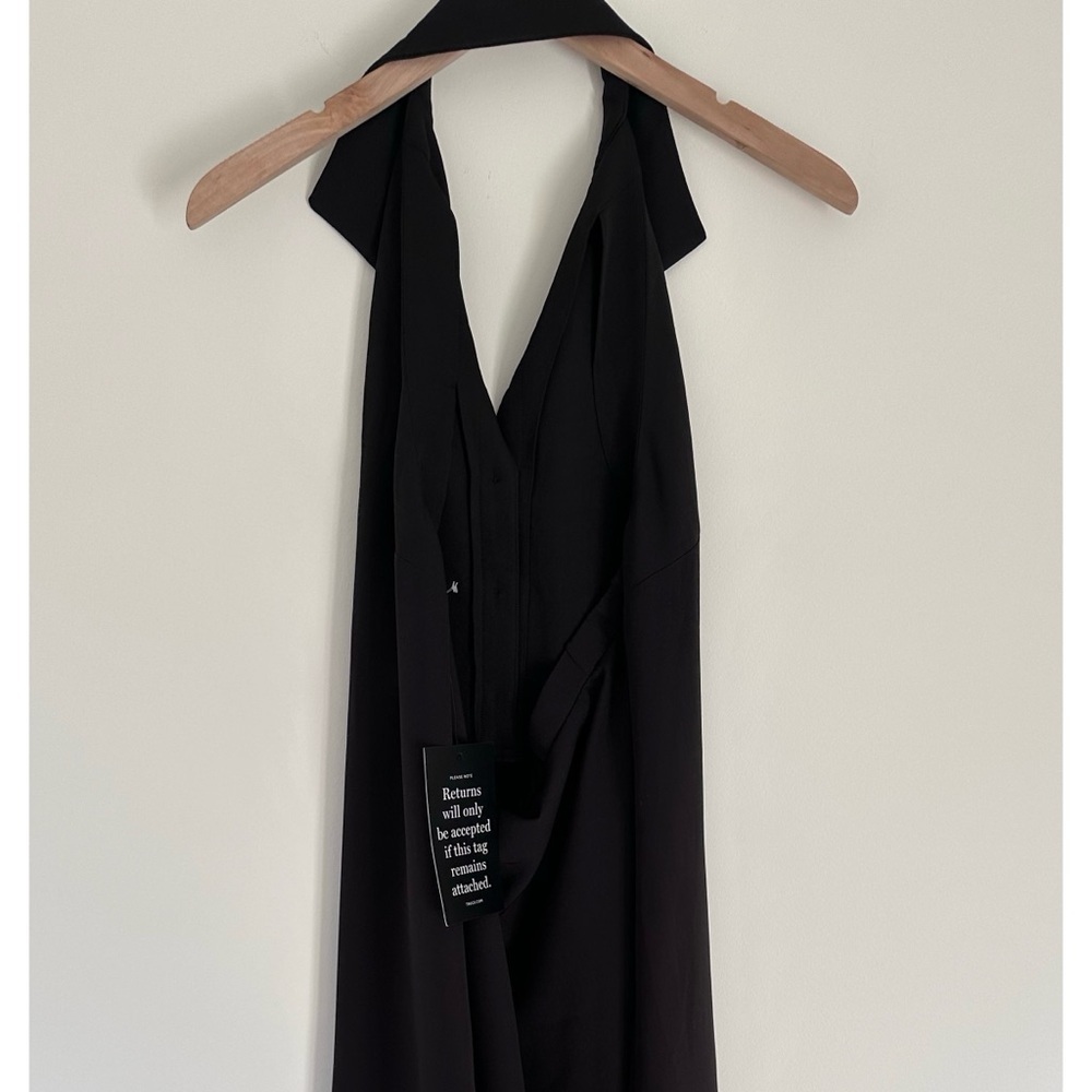 New Tuckernuck Black Jagger Halter Embellished Midi Dress Size XL - Picture 10 of 16